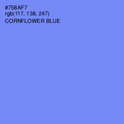 #758AF7 - Cornflower Blue Color Image